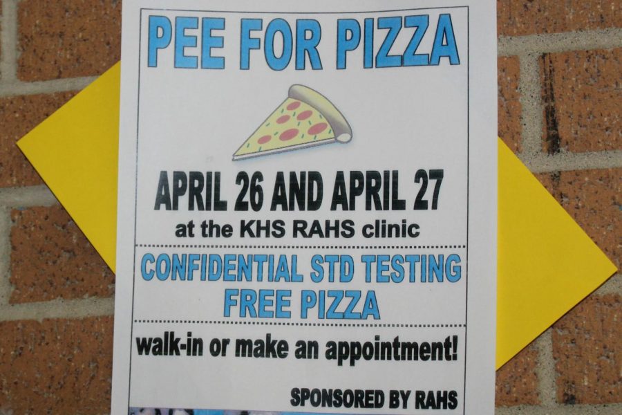 This+sign+is+posted+around+Kearsley+High+School+promoting+students+to+get+tested+for+an+STD+at+the+health+clinic.