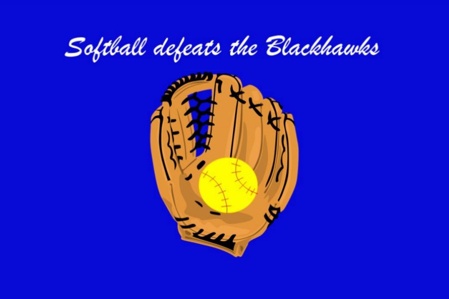 Softball defeats Blackhawks, ties for third in league