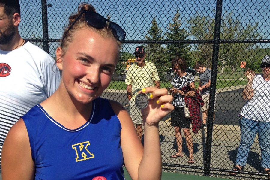 Junior Chloe Clarambeau earned second team All-League honors at the Metro league tennis tournament Wednesday, May 23.