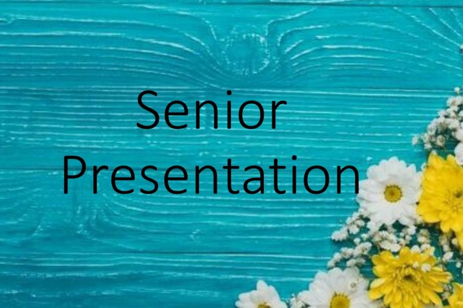 As a requirement to graduate, seniors must present a senior presentation on things they have accomplished and plans for the future. 