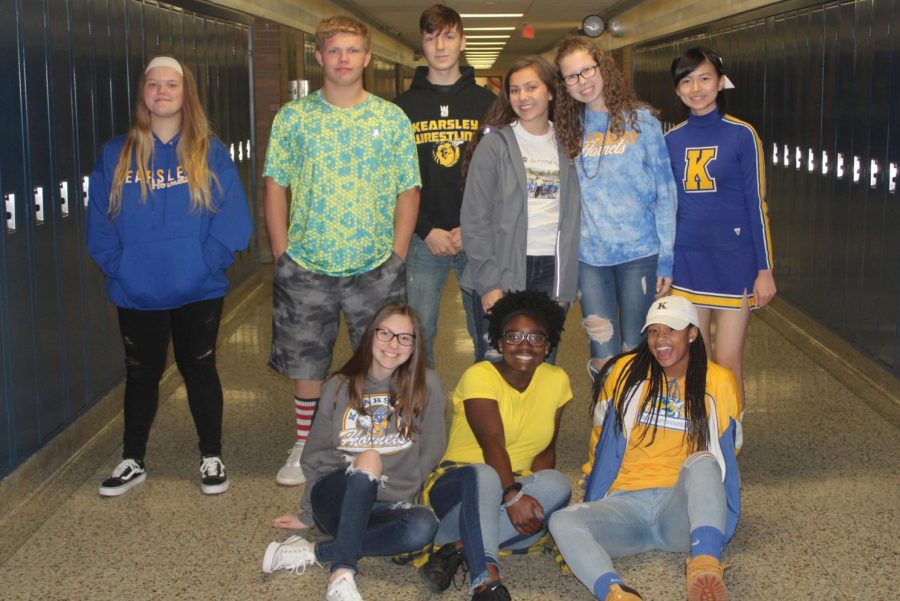 Underclassmen show off their school pride on Blue and Gold Day, Friday, Oct. 5.