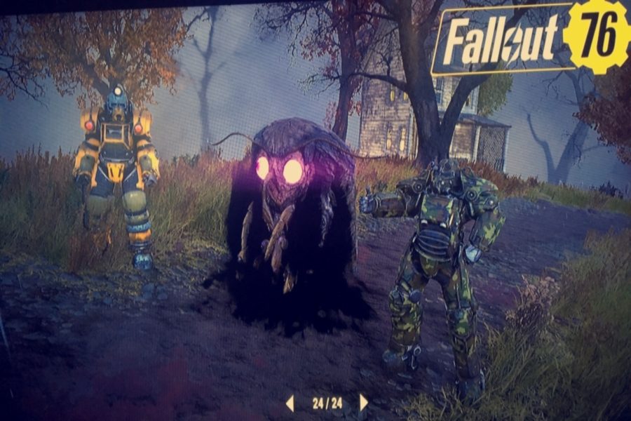 Fallout 76 was released Nov. 4 and was given mixed reviews from fans and critics alike. In this photo, which was taken via photo mode while playing the game, a player walks by a moth man.