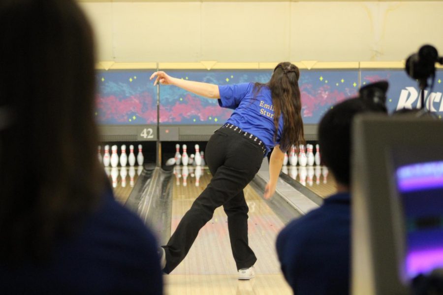 Sophomore Emilea Sturk led the Hornets with a 226-pin game during the match against Swartz Creek on  Wednesday, Jan. 2.