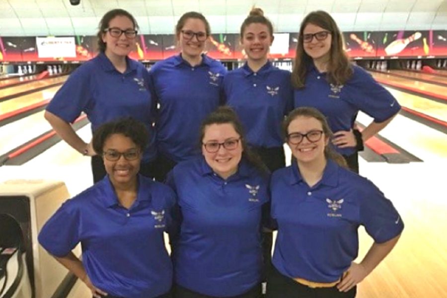 The girls bowling team clinched its 10th consecutive league title after beating Clio on Saturday, Feb. 11. During that time, the Hornets have never lost a league match.