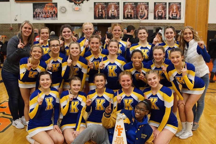 The competive cheer team took first at the Fenton Invitational on Satuday, Feb. 9.
