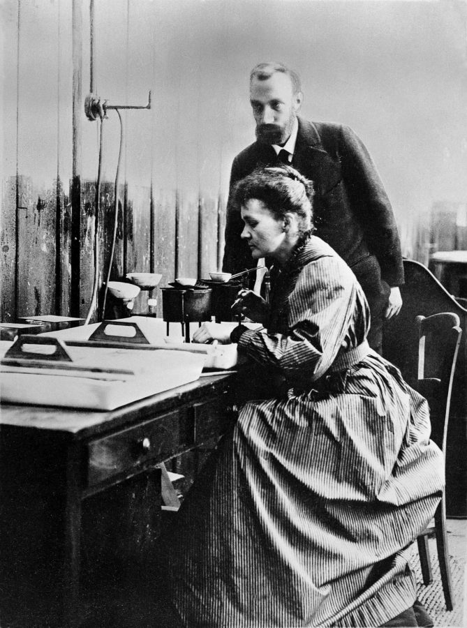 Marie and Pierre Curie spent most of their time together working in a lab.