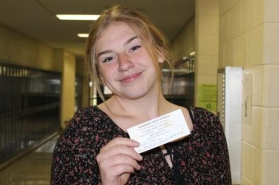 Senior Madison Kreinbrink bought her ticket for prom and is excited to dance the night away.