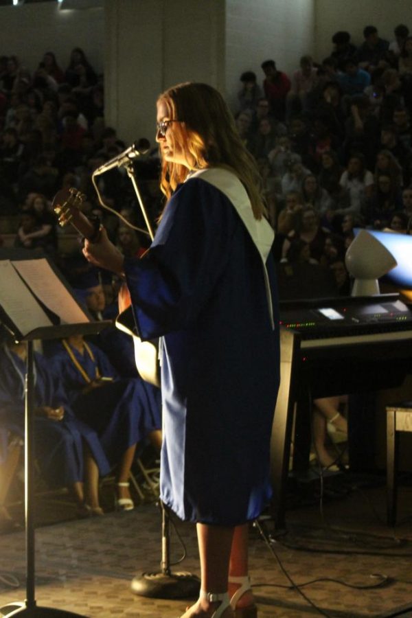 Senior Chloe Clarambeau performed the song I Hope You Dance during Class Day on Wednesday, May 29.