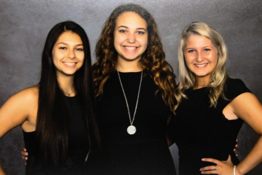 Juniors Jacqueline Olivo (l to r), Jazmyn Shaw, and Mackenzie Alexander will represent the Class of 2021 on 2019s homecoming court.