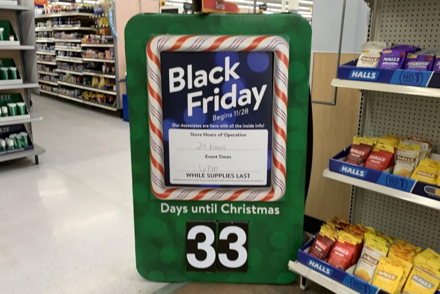 Many+stores+boast+great+savings+on+Black+Friday%2C+including+Wal-Mart.+The+superstore+will+begin+its+sales+late+Thanksgiving+day.