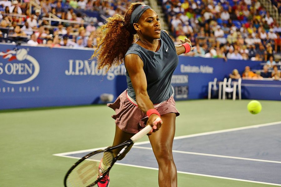 Serena Williams prepares to strike a tennis ball with her powerful forehand. Williams skills have inspired thousands of tennis players and young women across the world.