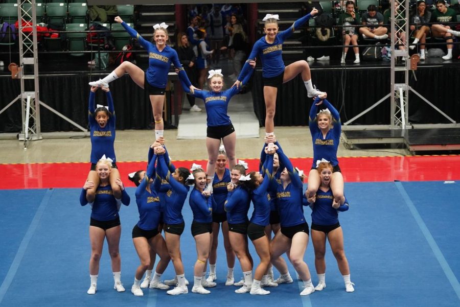 Competitive cheer took 11th in the Delta Plex Invitational in Grand Rapids Saturday, Feb. 15.