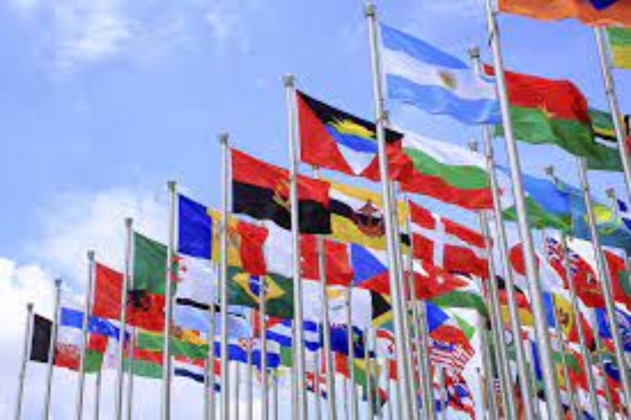 Flags and cultures from around the world are part of life in the United States.