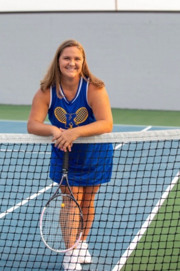 Emily Schanicks senior tennis picture. 