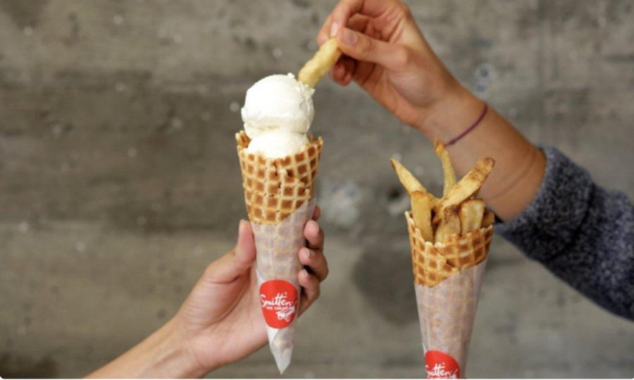 Ice cream mixed with fries?