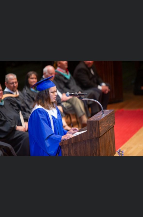 Lauren Rice was chosen to  speak at the commencement ceremony.