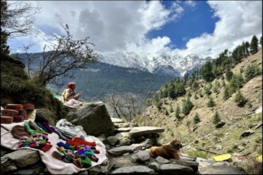 On the way from Jogini Falls in Manali, Himachal Pradesh.