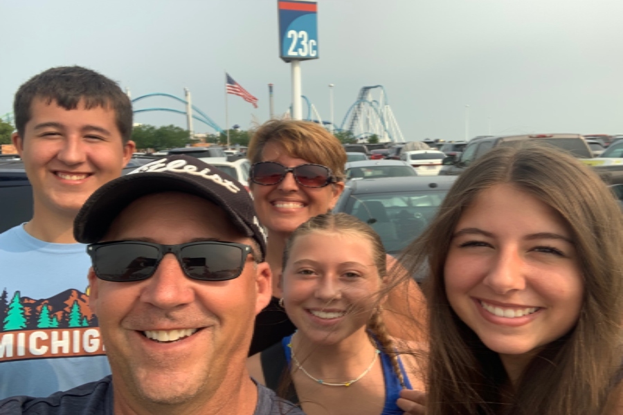 Andy Nester with his family on a family trip