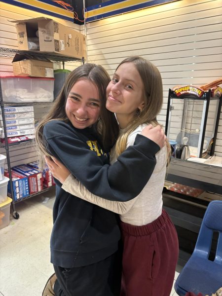 Freshman Teaghan Boven with her senior friend Lula White!